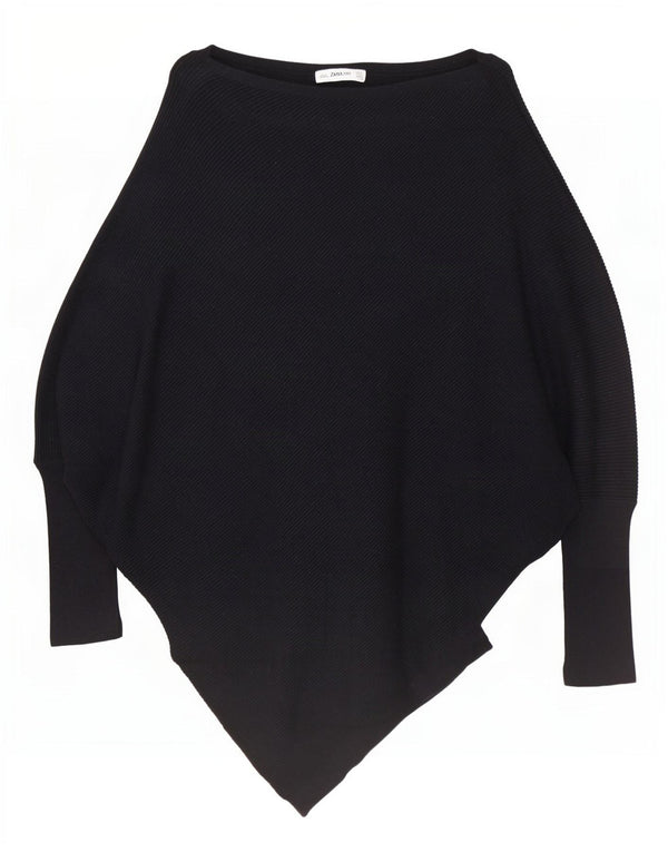 Damski sweter oversize z asymetrycznym dekoltem w łódkę Zara UK 10 Small Black