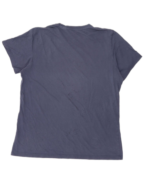 Adidas Mens Graphic T-Shirt Top XL Navy Blue Cotton
