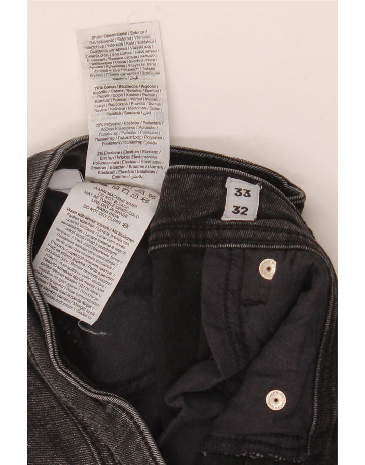 Męskie jeansy typu slim Jack & Jones W33 L32, czarne, bawełniane