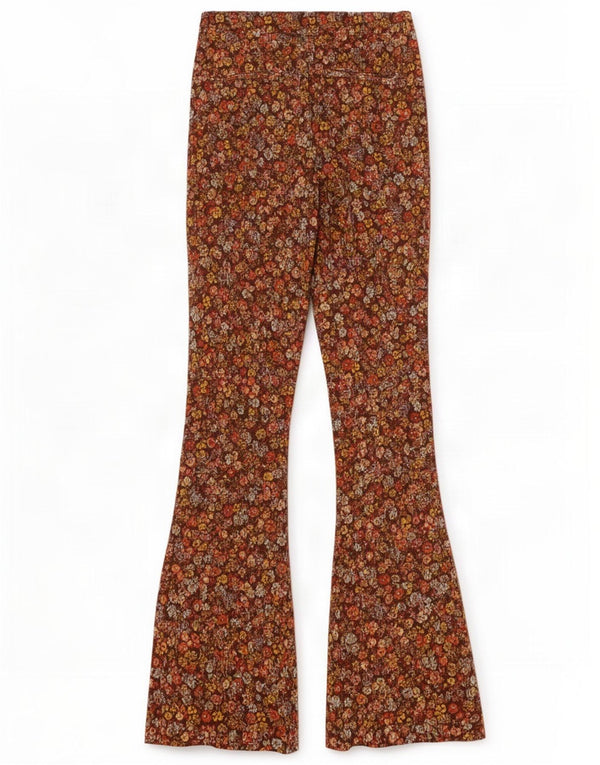 Damskie spodnie typu casual z wysokim stanem Hollister XS W25 L33 Brązowe kwiaty