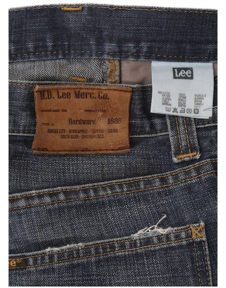 Damskie jeansy Lee Flint Straight W30 L30 Niebieskie bawełniane