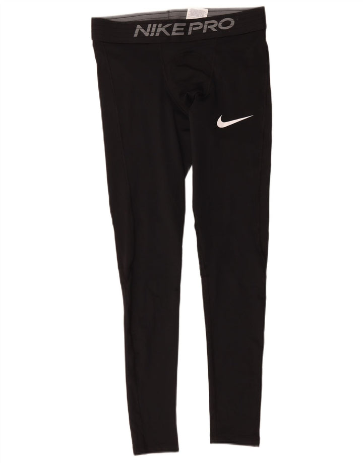 Męskie legginsy Nike Dri Fit Graphic, średni czarny poliester