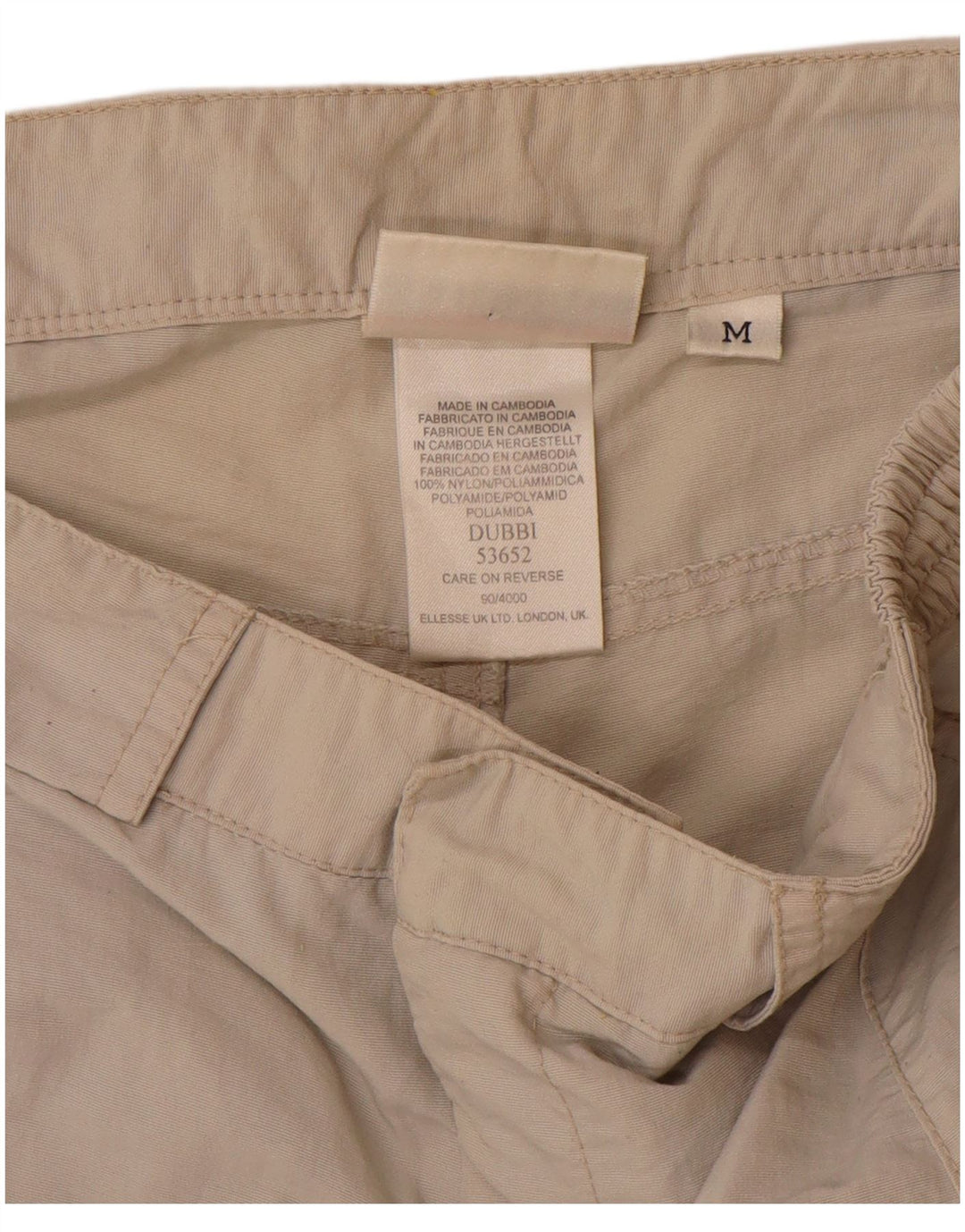 Męskie proste spodnie cargo Ellesse Medium W30 L30 Beżowy poliamid