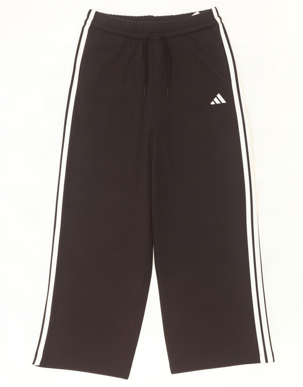Damskie spodnie dresowe Adidas z szerokimi nogawkami UK 16/18, duże, czarne, bawełniane