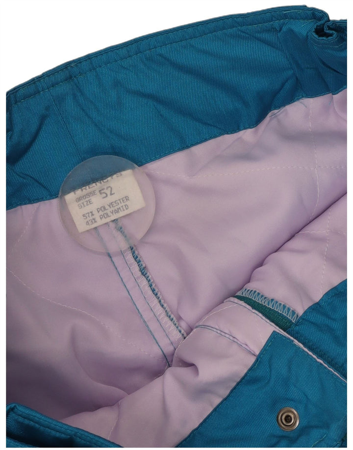 Męskie spodnie narciarskie do biegania w stylu vintage IT 52, duże, niebieskie, poliestrowe