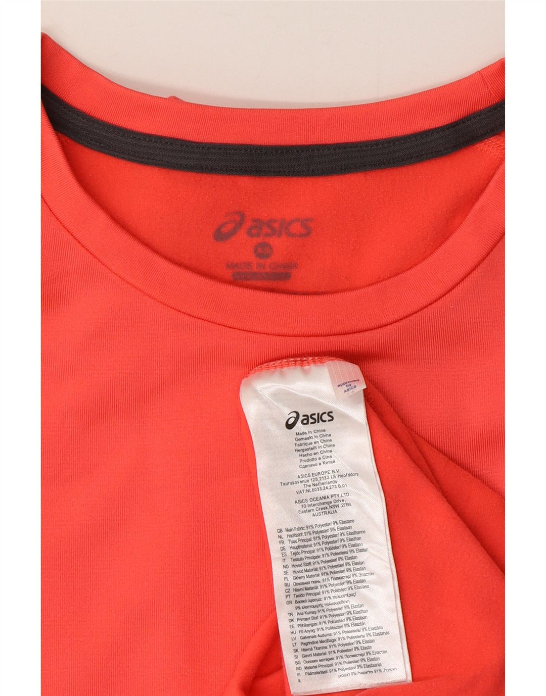 Damski top Asics z długim rękawem, UK 6 XS, różowy poliester z blokami kolorów