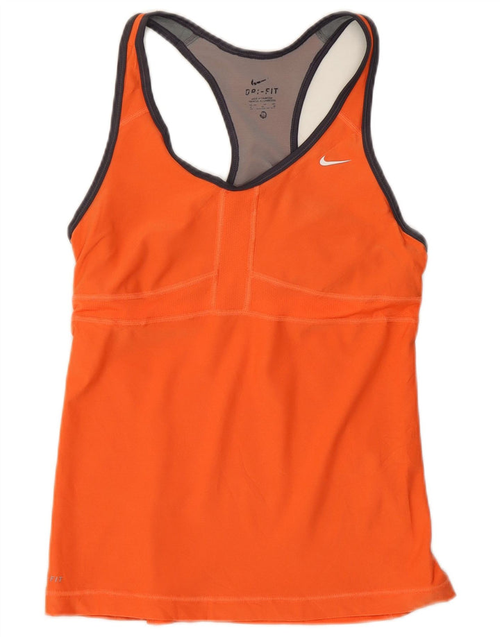 Damska koszulka z kamizelką Nike Dri Fit UK 12, średni pomarańczowy poliester