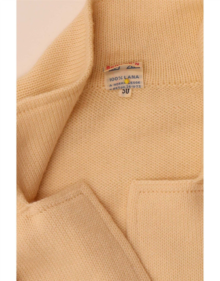Damski sweter kardigan Skipper IT 50 XL Żółta wełna