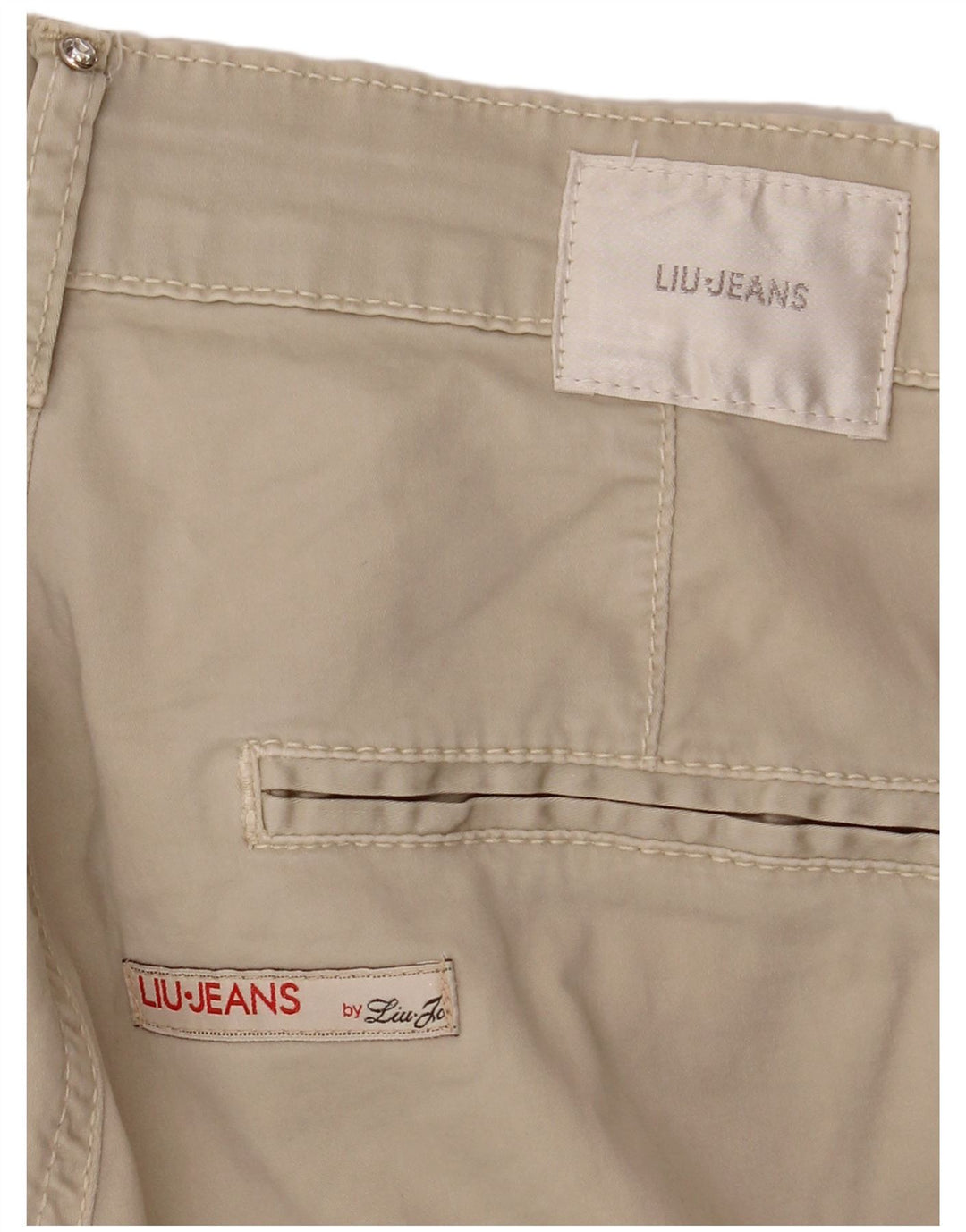 Spodnie damskie LIU JO Slim Chino W28 L34 Beżowe
