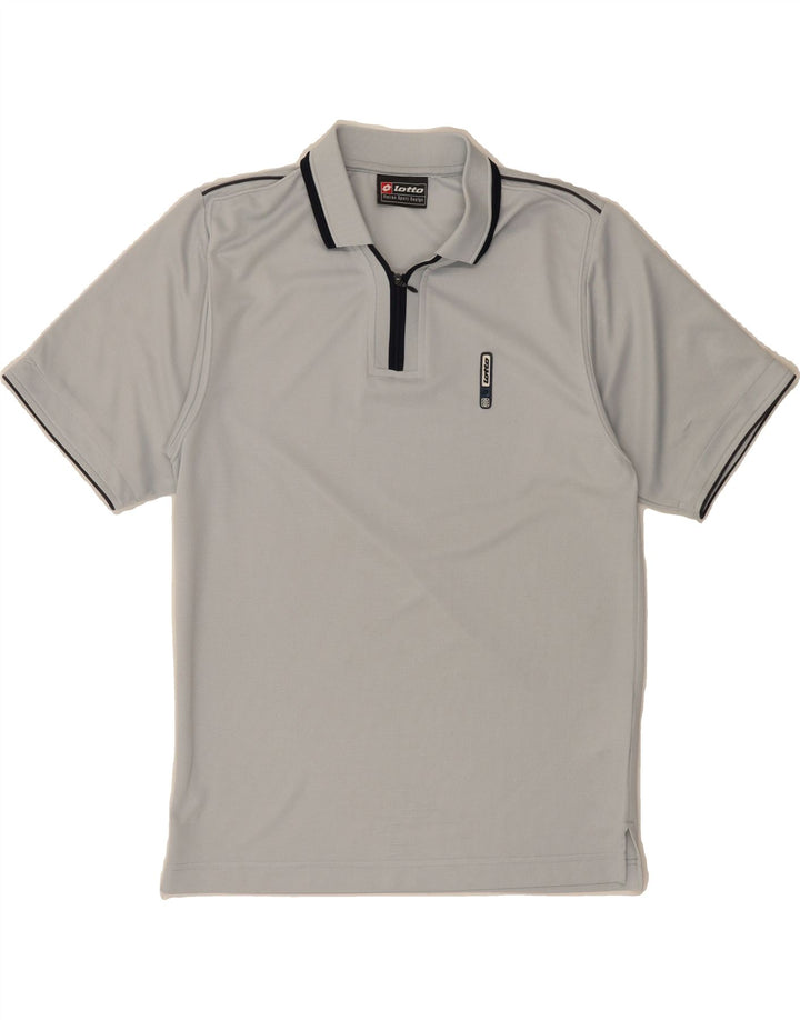 LOTTO Mens Polo Shirt UK 36/38 Small Grey Polyester Vintage Lotto and Second-Hand Lotto from Messina Hembry 