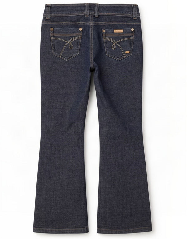 Dżinsy damskie Red Herring Slim Flared UK 12 Medium W31 L29 Granatowa bawełna