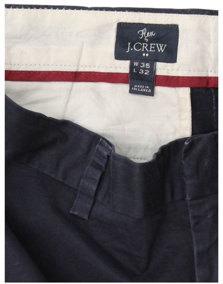 Spodnie męskie J. CREW Flex Slim Chino W35 L30 Granatowa bawełna
