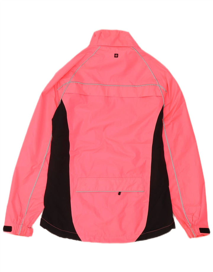 Damska kurtka przeciwdeszczowa Mountain Warehouse UK 6 XS, różowa, poliestrowa w bloki kolorów