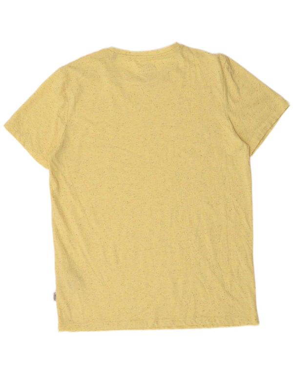 T-shirt męski Jack & Jones, top XL, żółta, nakrapiana bawełna