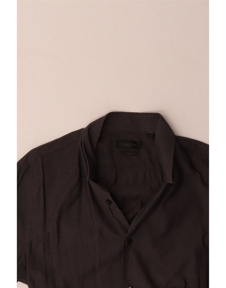 Koszula męska CALVIN KLEIN Slim Fit, rozmiar 41 16, duża, szara