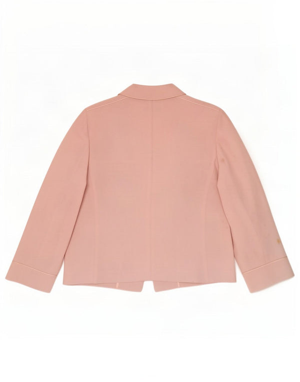 Marella Damska marynarka z rękawami 3/4 i otwartymi UK 18 XL, różowa, triacetatowa