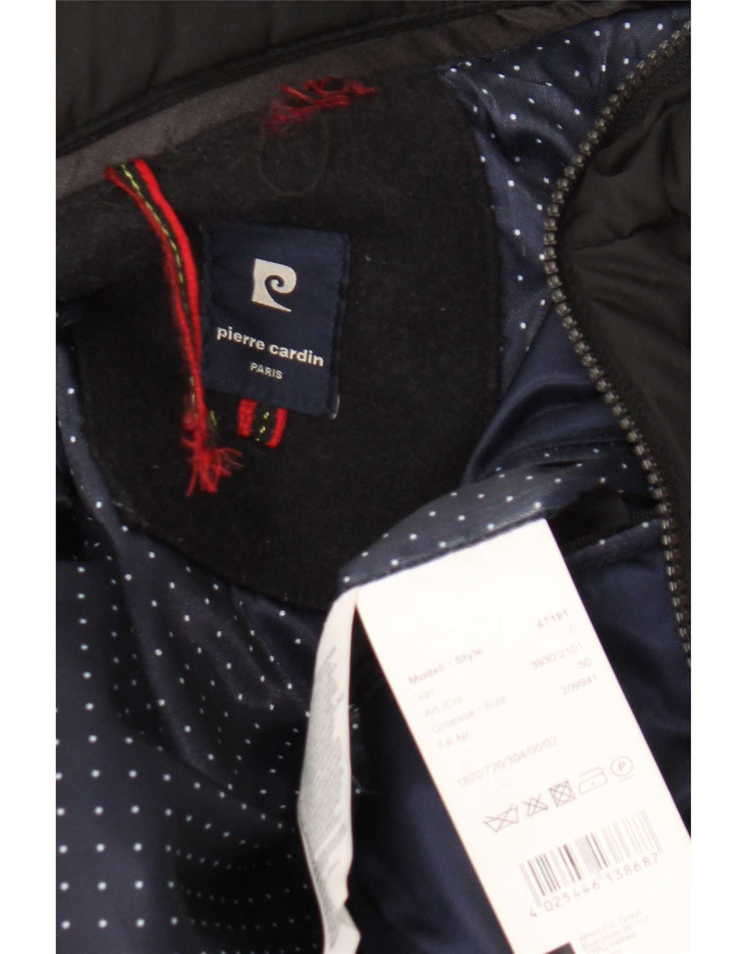 Płaszcz męski Pierre Cardin IT 50, duży, granatowy, wełniany