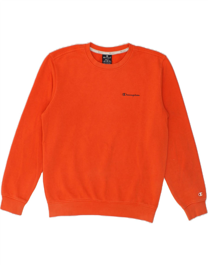 CHAMPION Mens Sweatshirt Jumper Small Orange Cotton Vintage Champion and Second-Hand Champion from Messina Hembry 