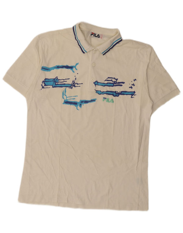 Męska koszulka polo Fila IT 54 XL, biała bawełna