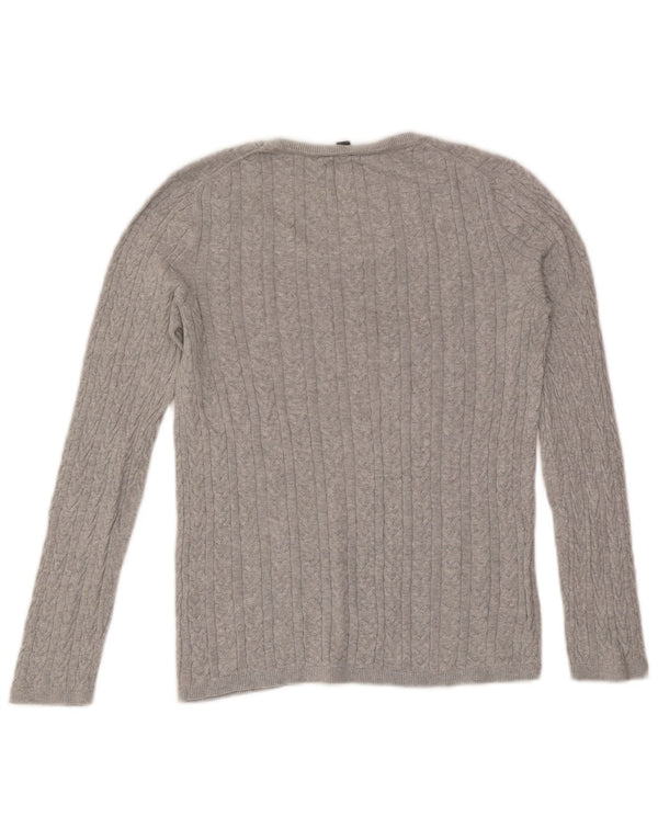 Damski sweter Tommy Hilfiger z dekoltem w łódkę UK 12 Średni szary nakrapiany
