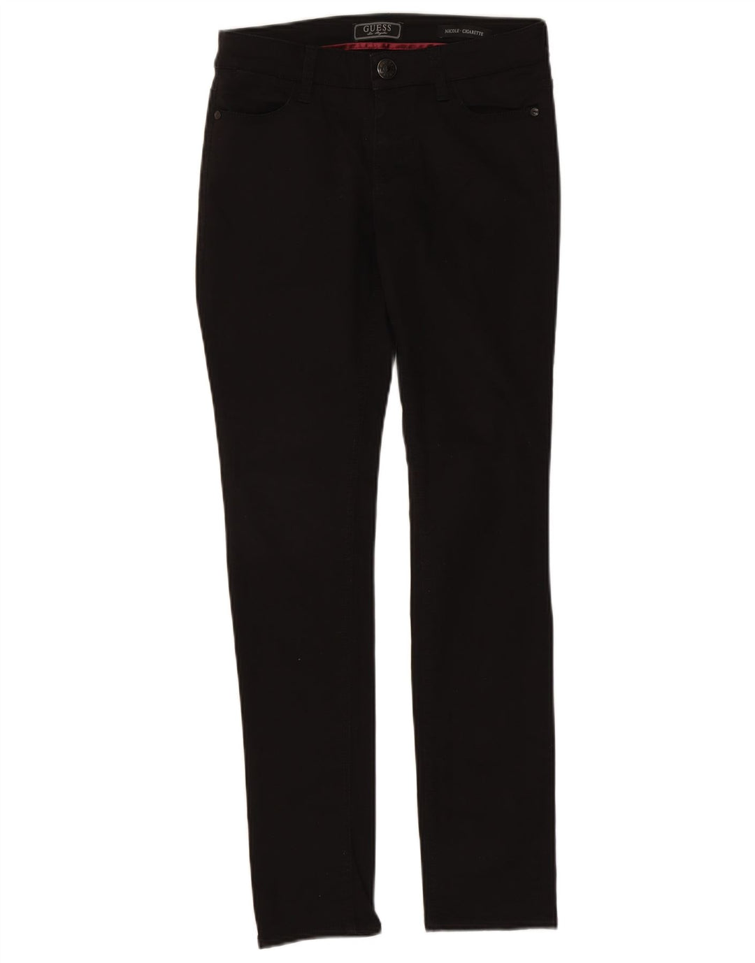 Guess Damskie Cigarette Slim Jeansy W27 L30 Czarne Bawełniane
