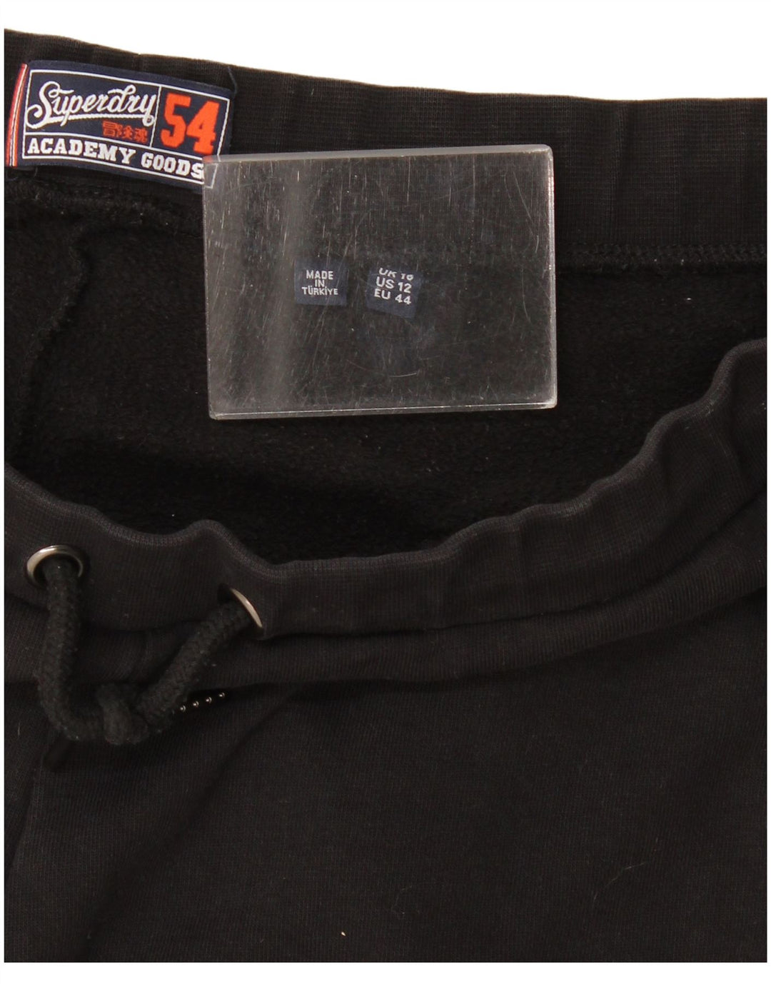 Damskie spodnie dresowe Superdry UK 16, duże, czarne