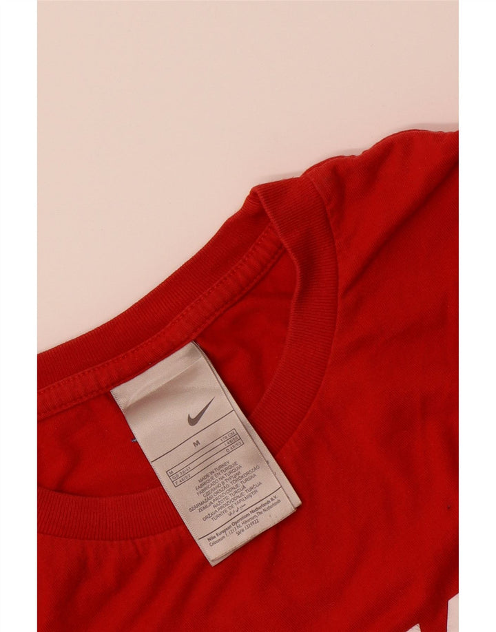 NIKE Mens Graphic T-Shirt Top UK 39/41 Medium Red Cotton