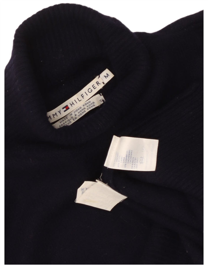 Sweter damski Tommy Hilfiger z wywijanym dekoltem UK 12, średni granatowy