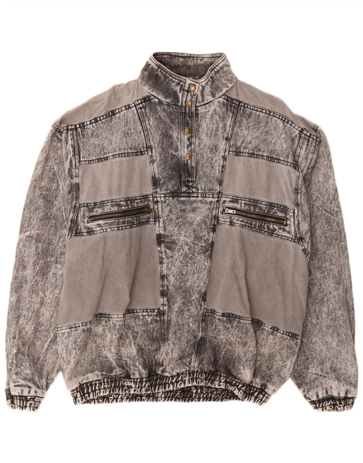 Damska kurtka dżinsowa VINTAGE UK 20 2XL Szara bawełna