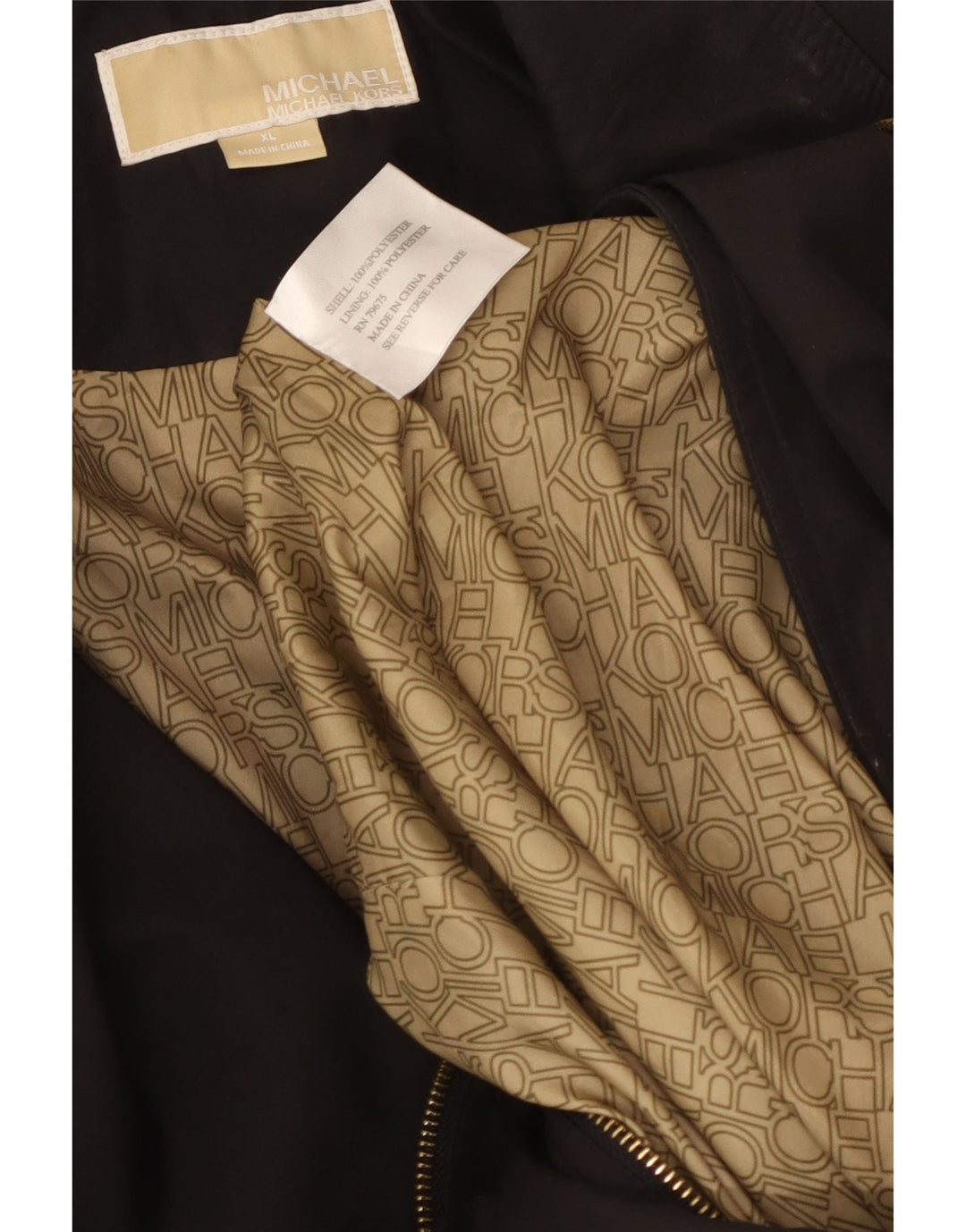 Płaszcz damski Michael Kors UK 18 XL, czarny poliester