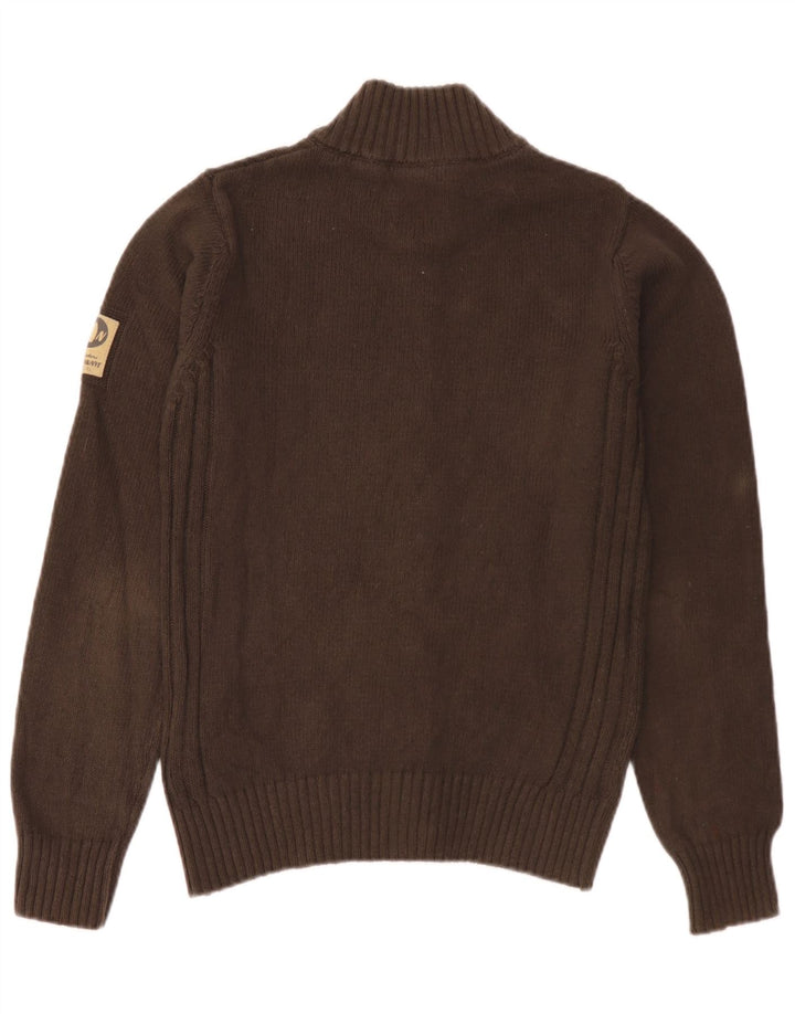 Męski sweter kardigan Murphy & Nye Sailmakers, mały, brązowy, bawełniany