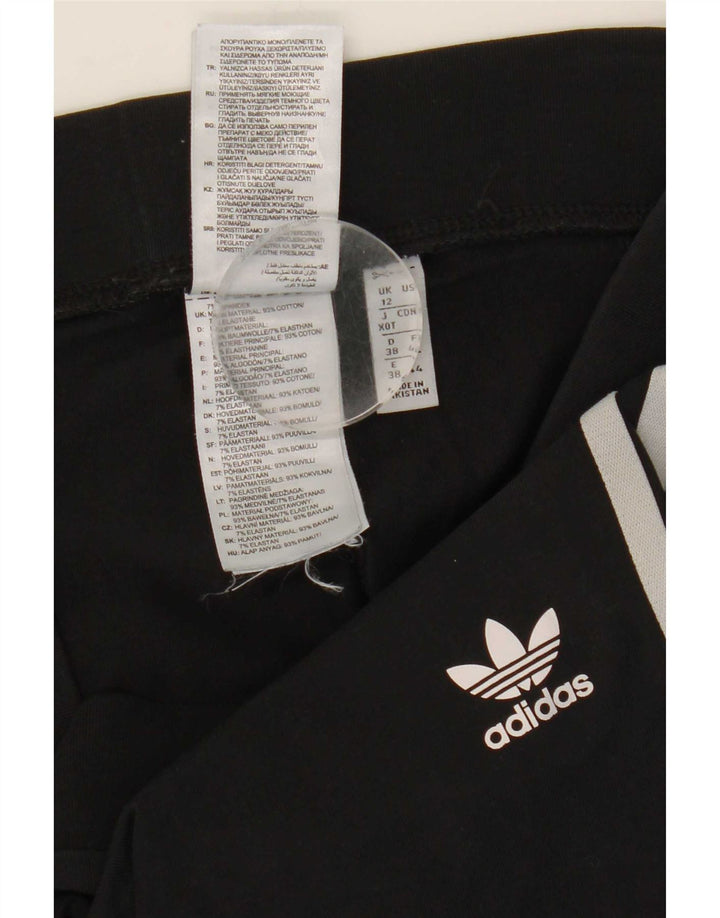 Legginsy damskie Adidas UK 12, średnie, czarne, bawełniane