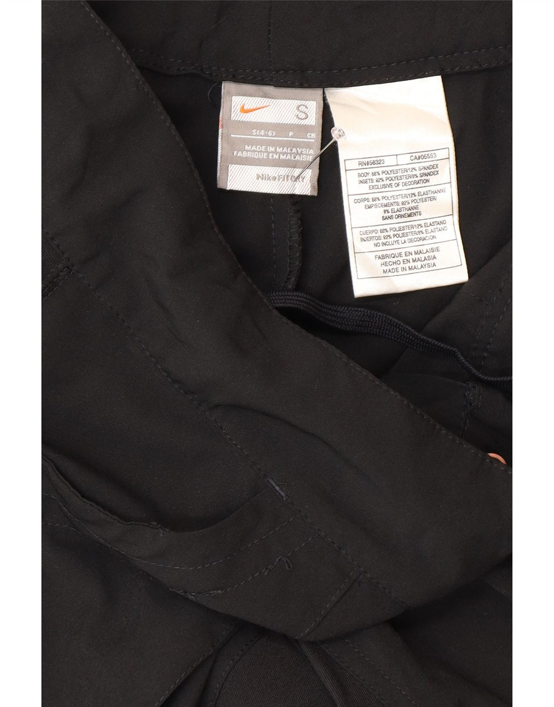 Damskie spodnie Capri Nike US 4/6 Small W30 L21 Czarne, poliestrowe sportowe