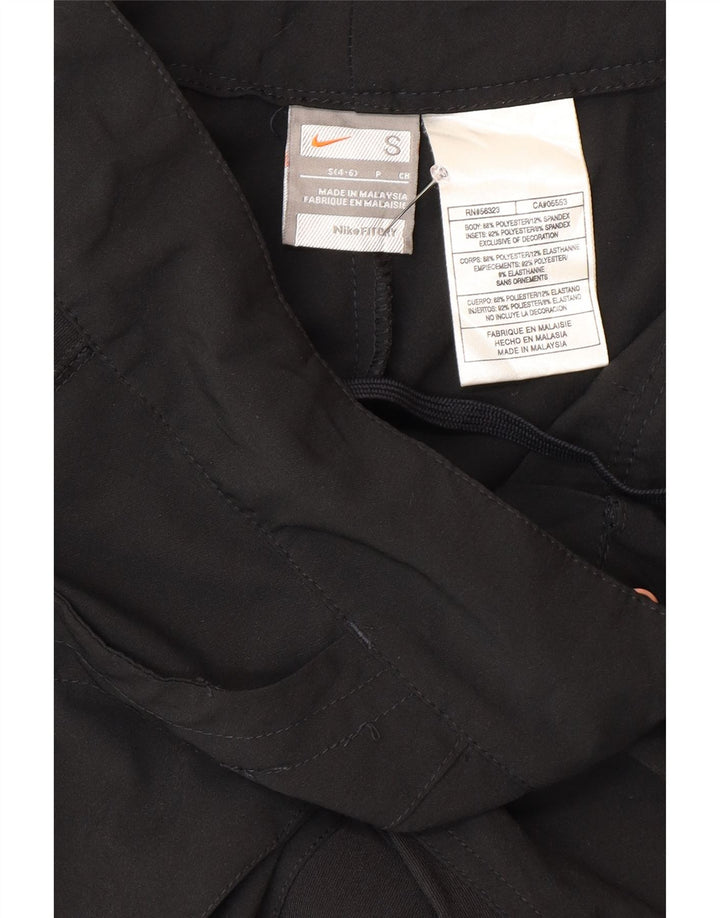 Damskie spodnie Capri Nike US 4/6 Small W30 L21 Czarne, poliestrowe sportowe