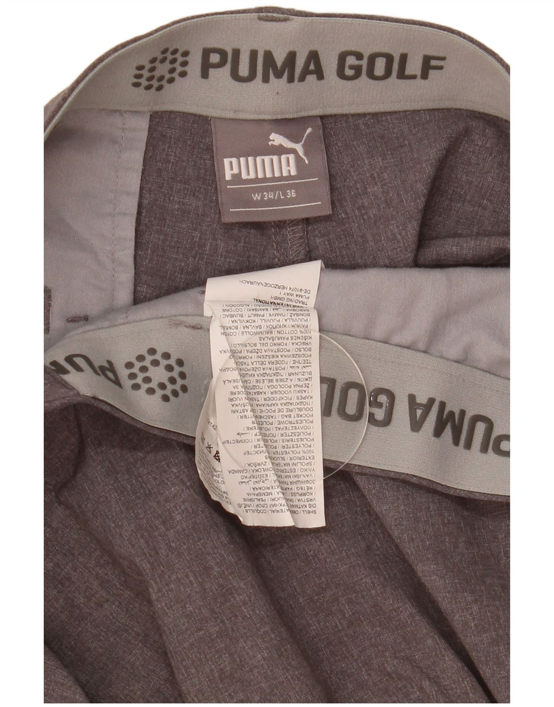 Męskie spodnie typu slim casual Puma W34 L36 Szary poliester