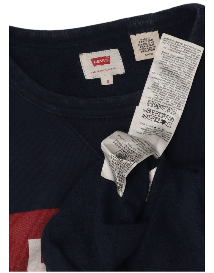 Męska bluza z grafiką LEVI'S, mała, granatowa, bawełniana