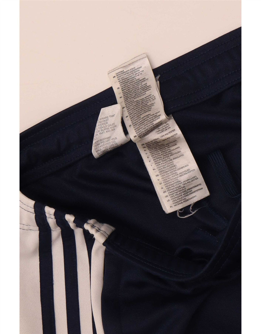 Męskie spodnie dresowe Adidas Aeroready, średnio-granatowe, z blokami kolorów