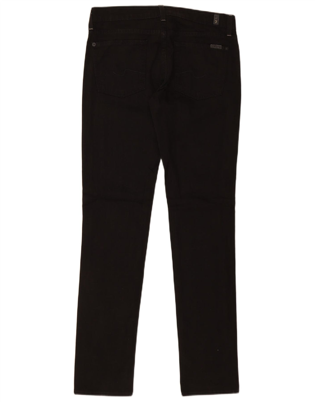 7 FOR ALL MANKIND Damskie jeansy slim W29 L33 Czarna bawełna