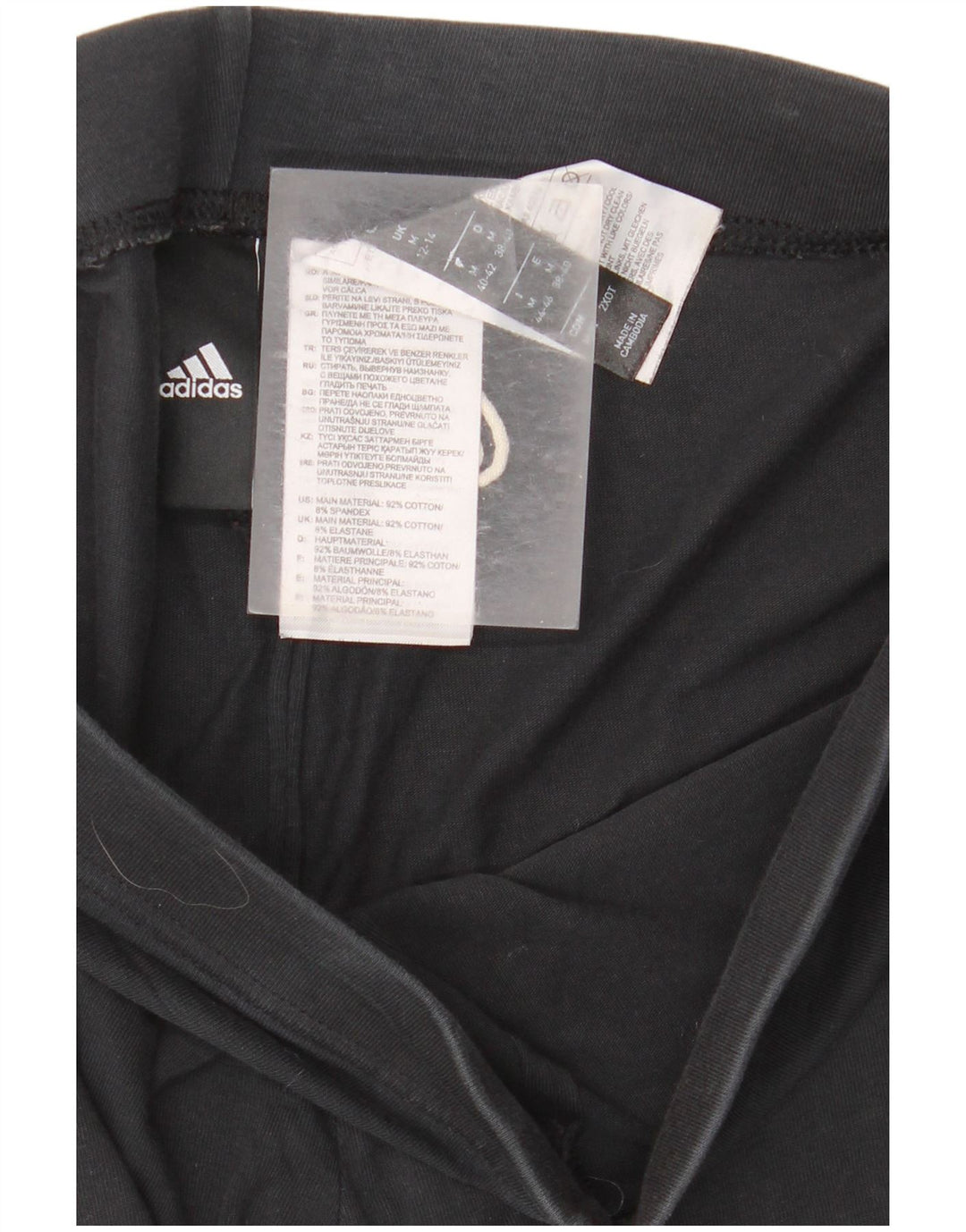 Damskie legginsy Adidas Graphic UK 12, średnie, czarne, bawełniane