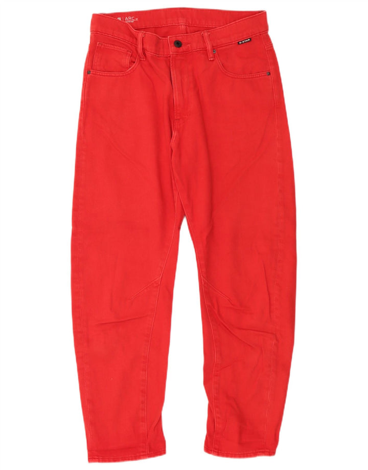 Męskie jeansy G-Star 3D Arc W25 L25 Czerwone bawełniane