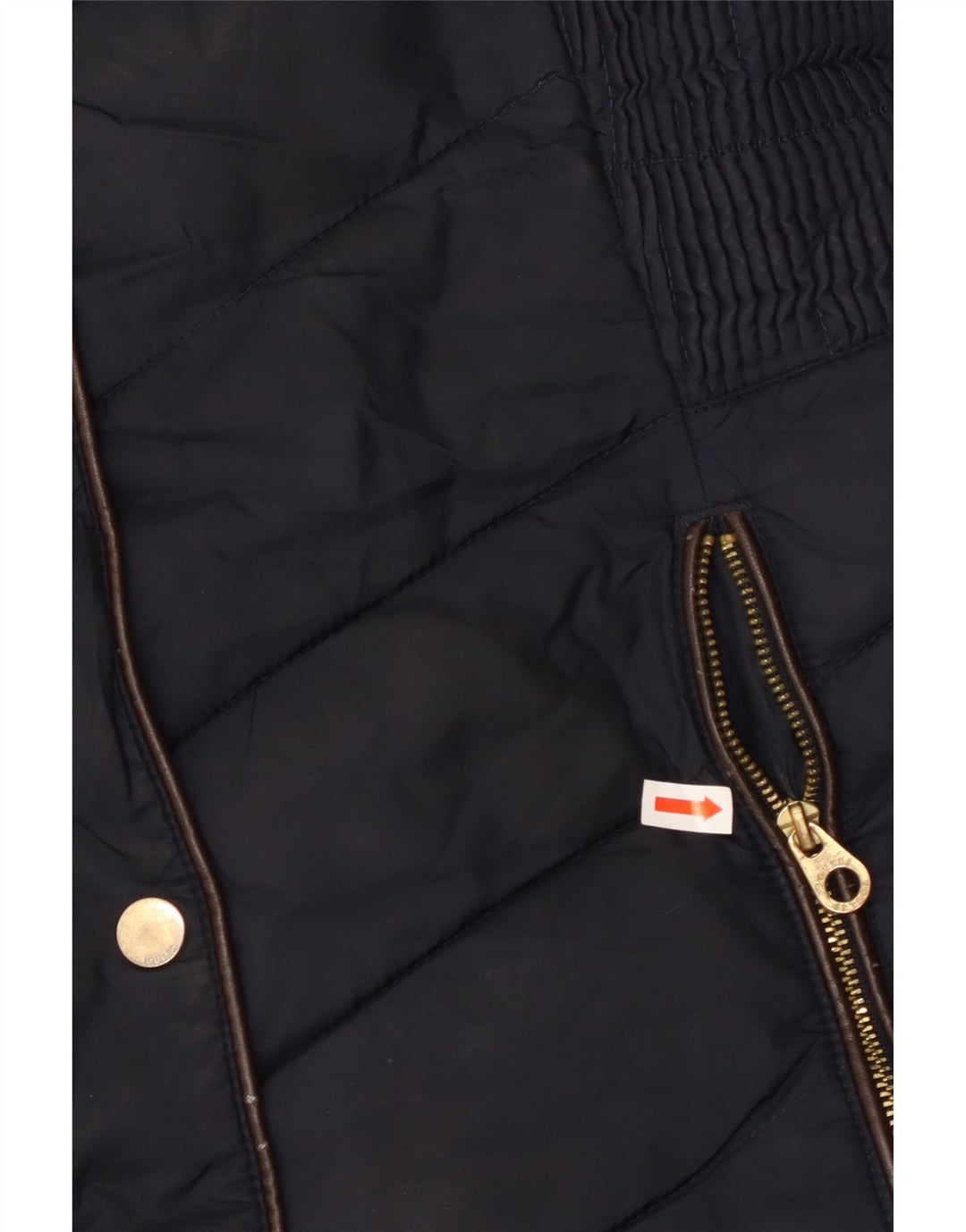 JOULES Womens Padded Coat UK 14 Medium Navy Blue Polyester