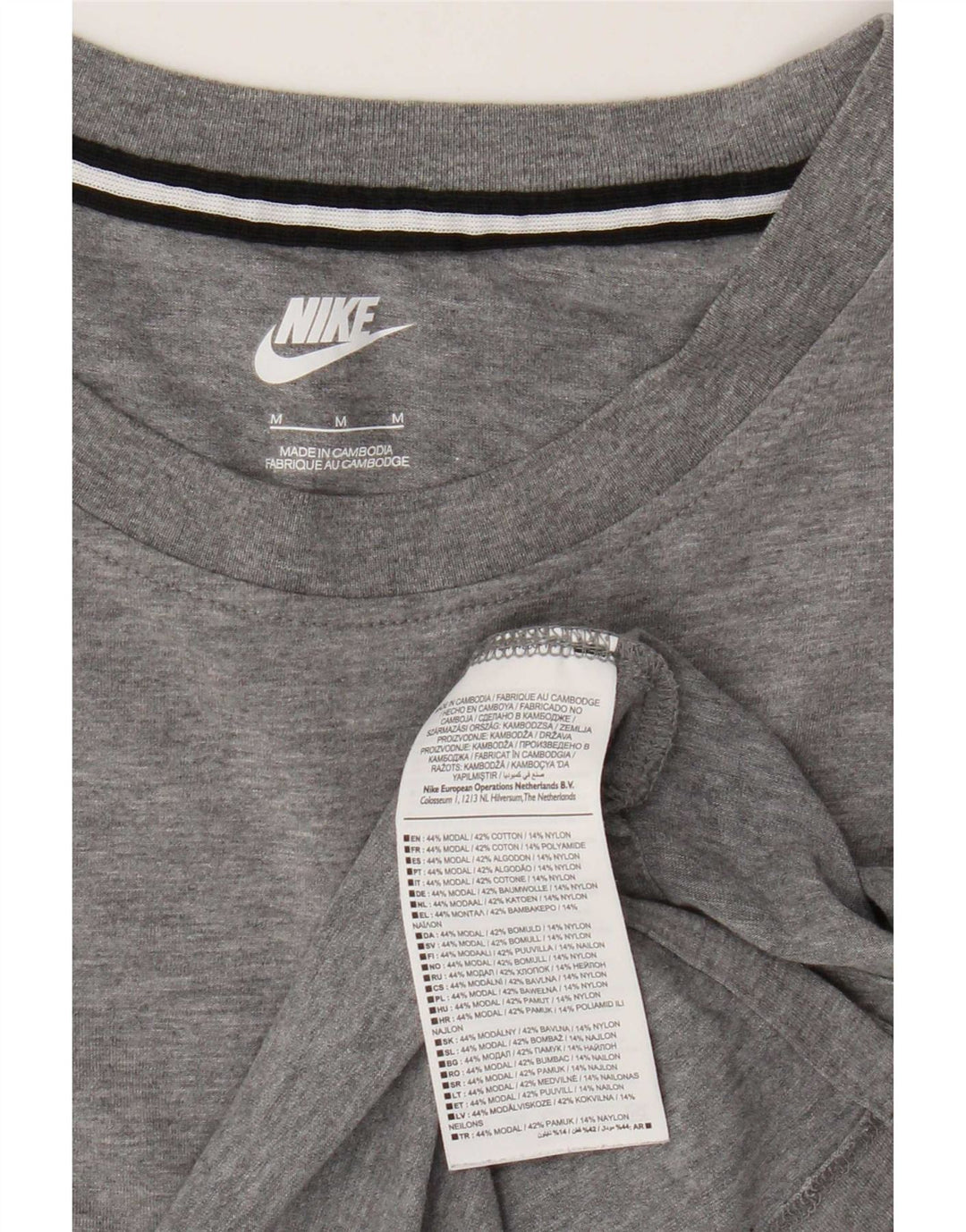T-shirt damski Nike Top UK 14 Średni szary nakrapiany modal