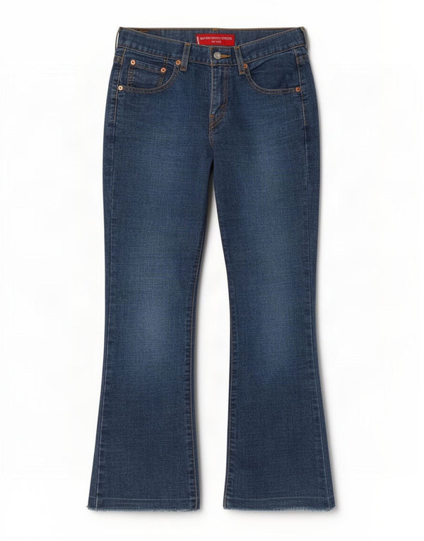 Damskie jeansy Levi's 515 Bootcut US 2 XS W26 L28 Niebieskie bawełniane