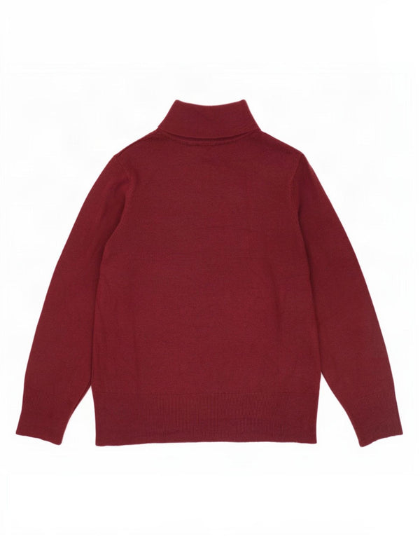 Marks & Spencer Damski sweter z golfem UK 20 2XL Burgundowy akryl