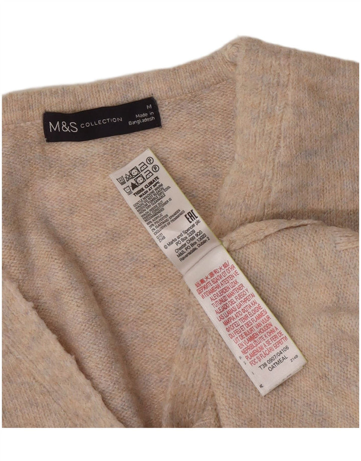 Marks & Spencer Damski sweter z dekoltem w kształcie litery V, UK 14, średni szary, nakrapiany