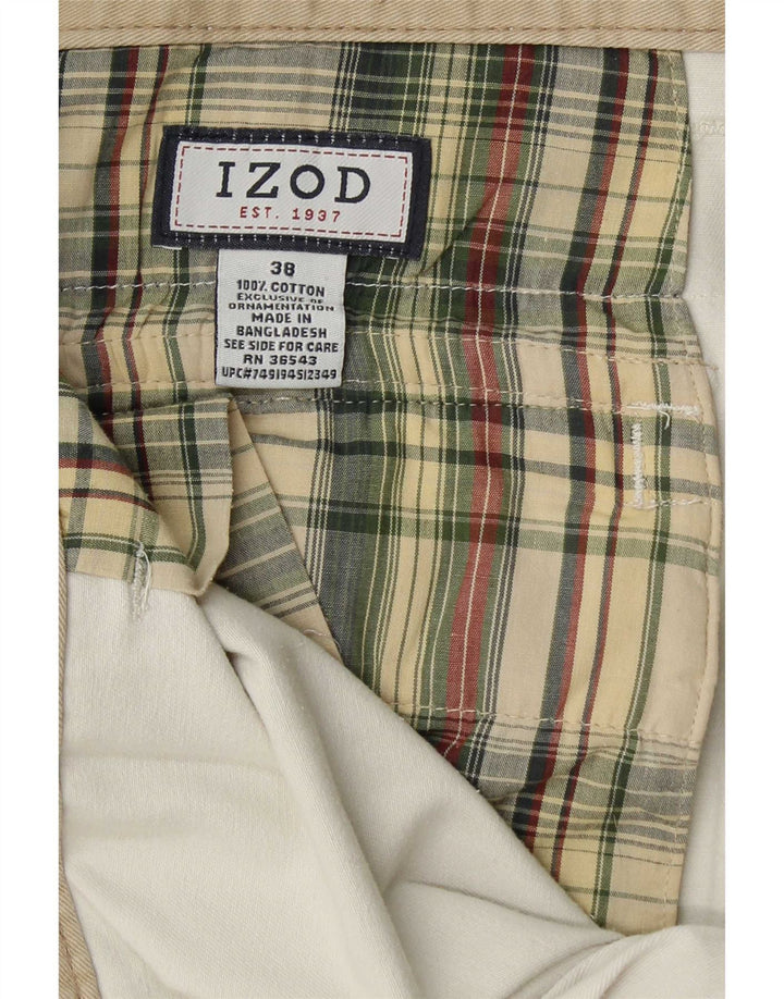 Męskie spodenki cargo Izod W38 XL, biała bawełna