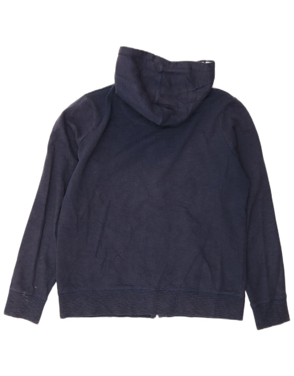 Crew Clothing Damski sweter z kapturem i zamkiem UK 12, średni granatowy, bawełniany
