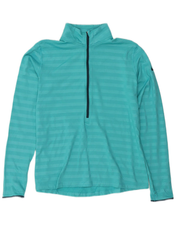 Damski dres Nike Dri Fit z zamkiem błyskawicznym na szyi, UK 18 XL, niebieskie paski