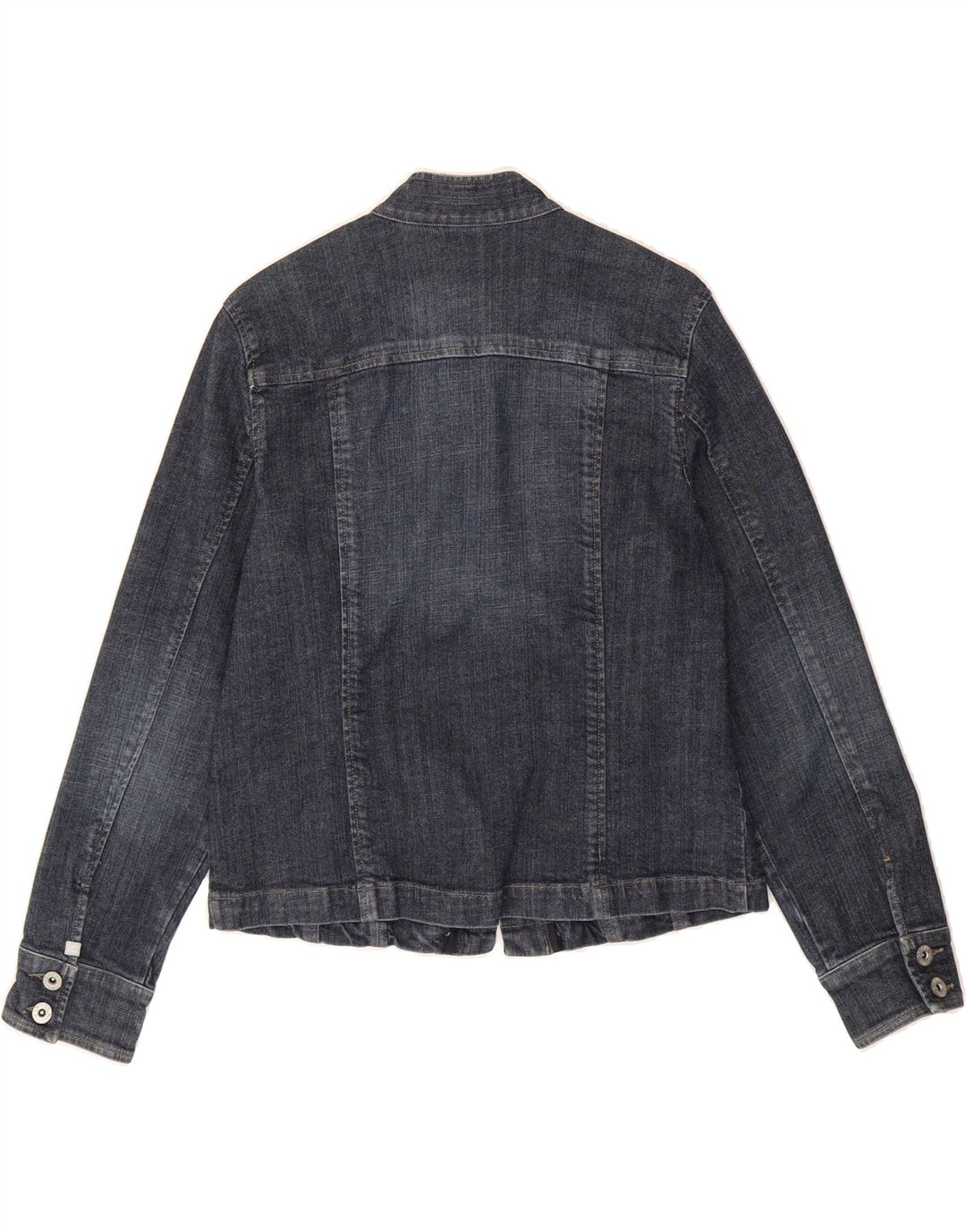 CHICO'S Womens Denim Jacket UK 14 Medium Navy Blue Cotton Vintage Chico's and Second-Hand Chico's from Messina Hembry 