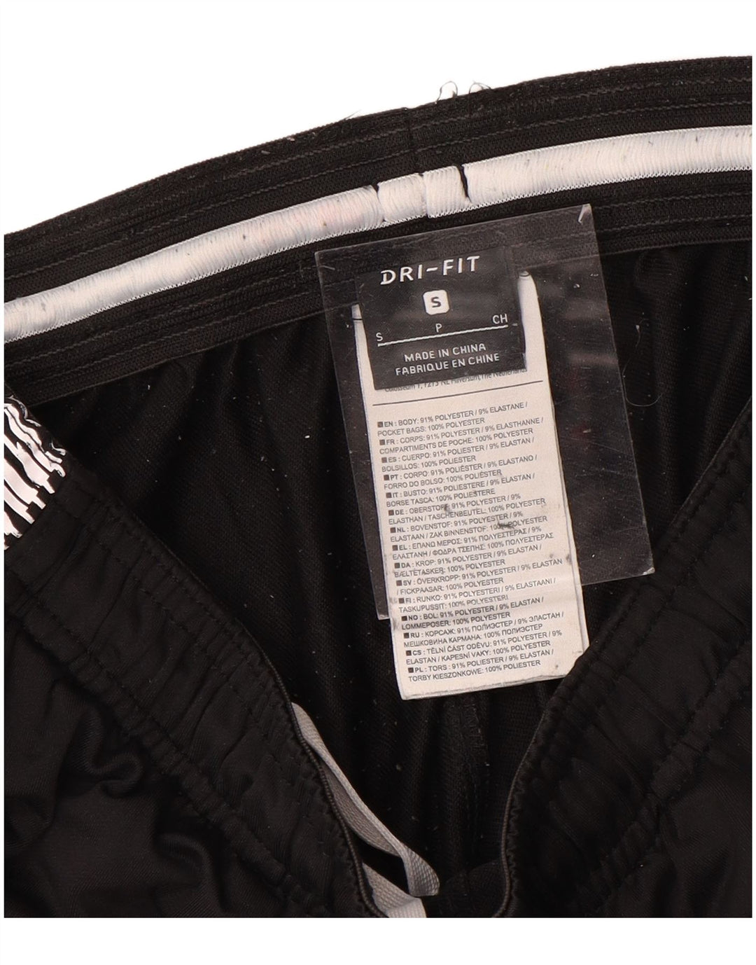 Męskie spodnie dresowe NIKE Dri Fit Graphic, małe, czarne, z blokami kolorów